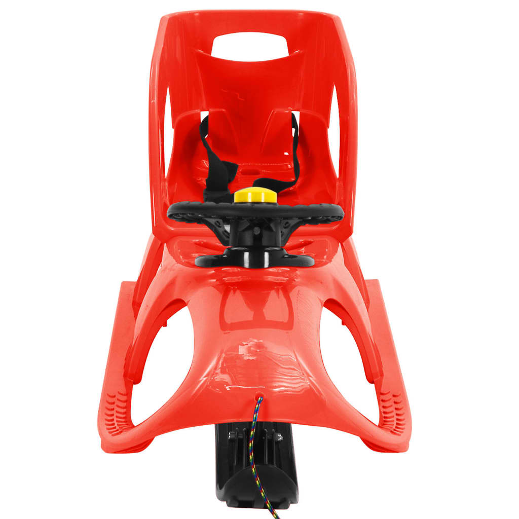 Schlitten mit Sitz und Lenkrad Rot 102,5x40x23 cm Polypropylen