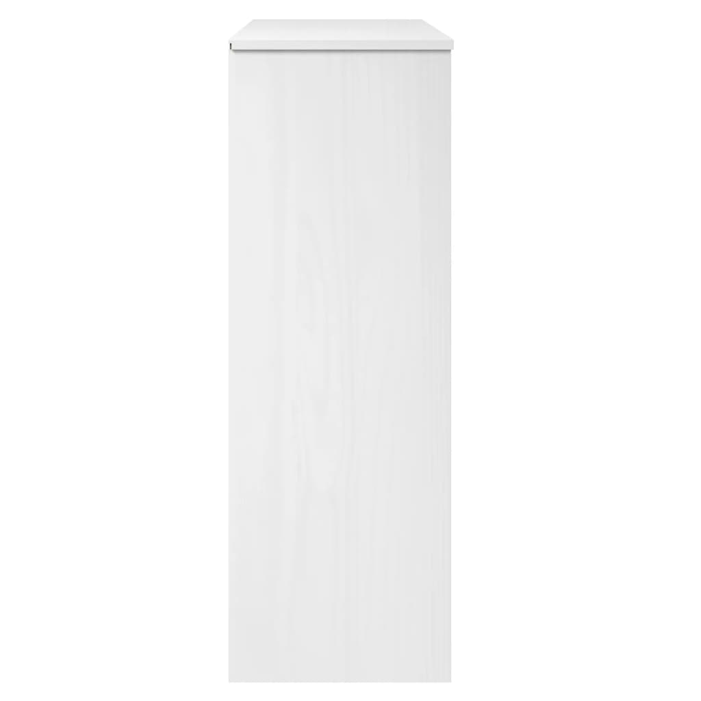 Highboard-Oberteil MOLDE Weiß 90x35x100 cm Massivholz Kiefer