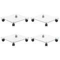 Pflanzenroller 4 Stk. 35x35 cm Hartglas Quadratisch