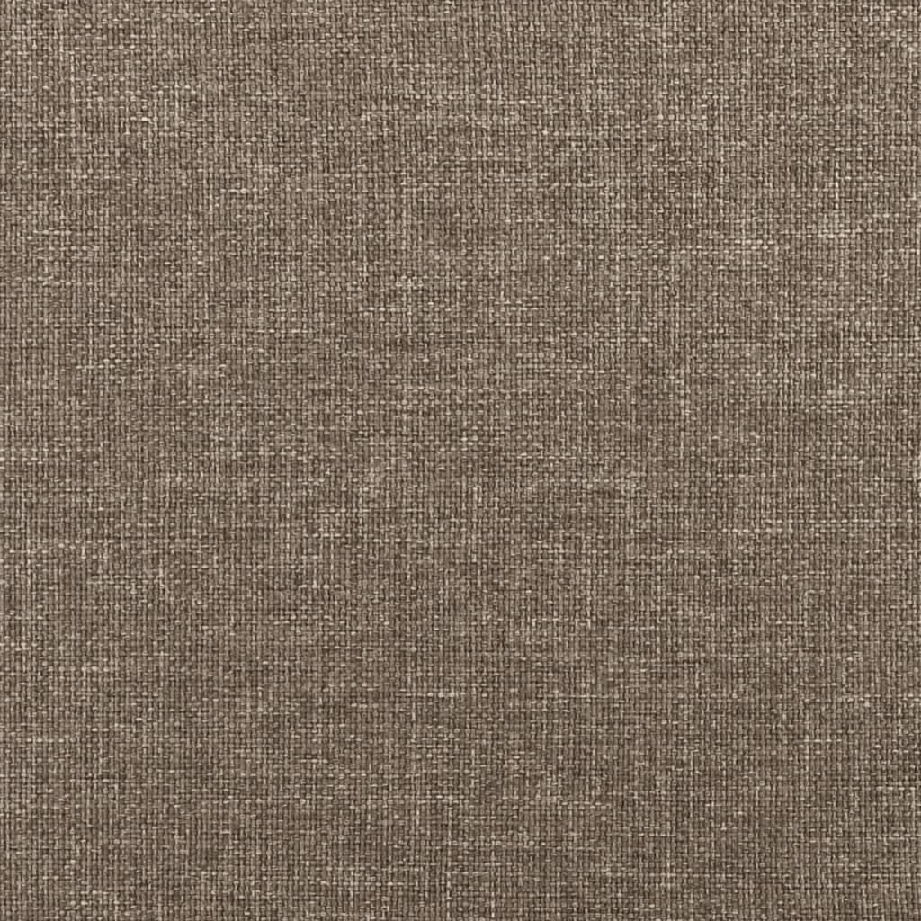 Boxspringbett mit Matratze Taupe 90x200 cm Stoff