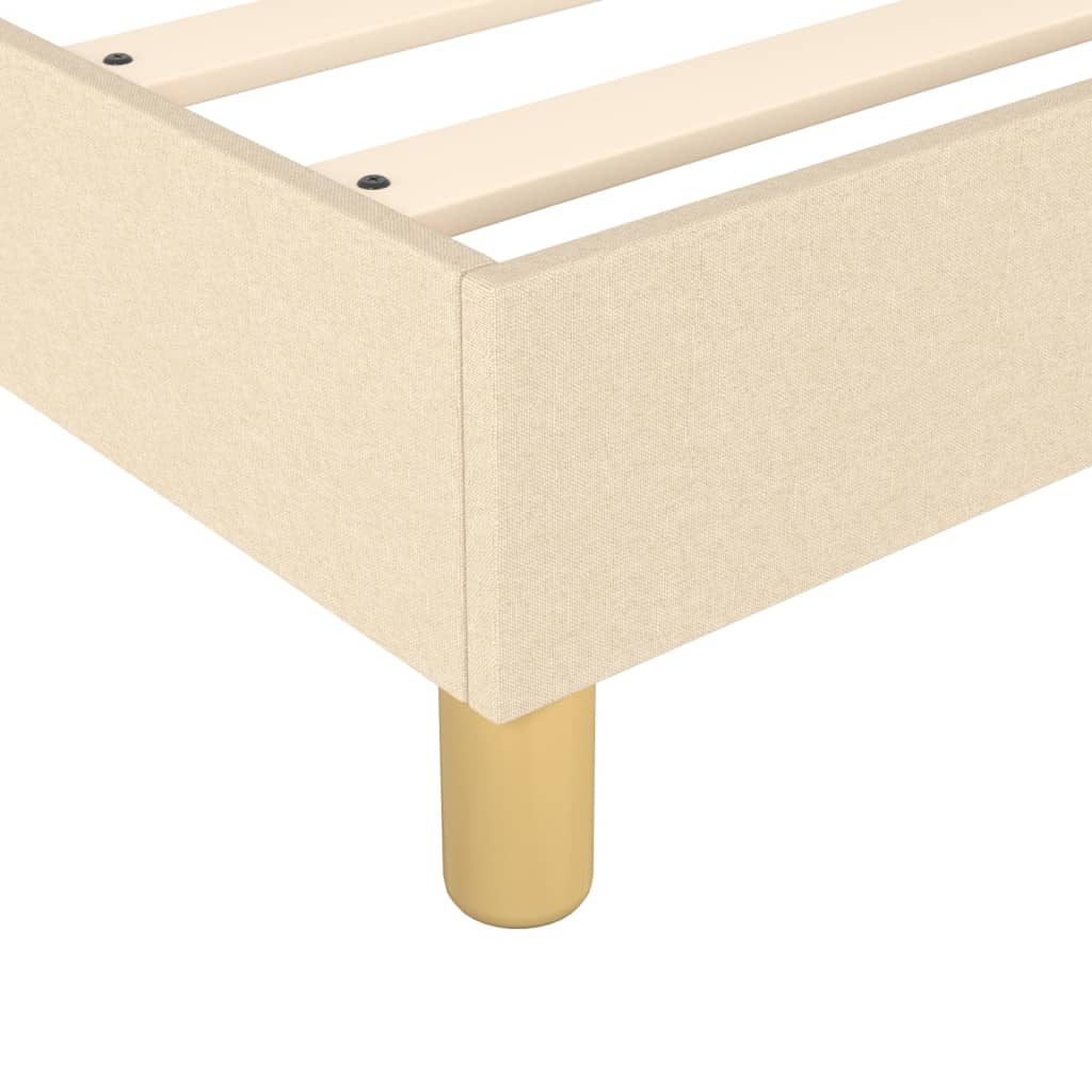 Boxspringbett mit Matratze Creme 100x200 cm Stoff