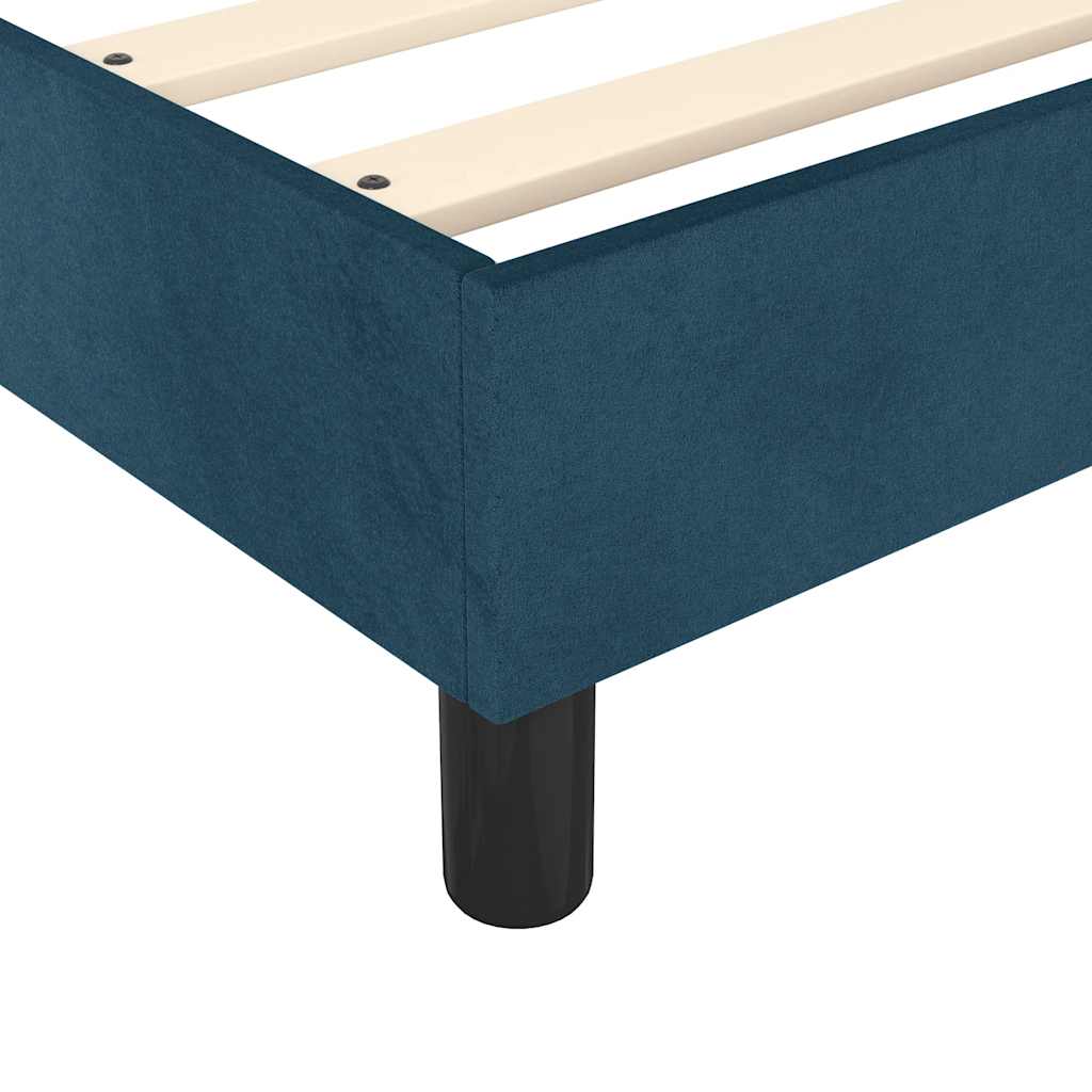 Boxspringbett mit Matratze Dunkelblau 90x200 cm Samt