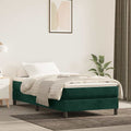 Boxspringbett mit Matratze Dunkelgrün 120x200 cm Samt