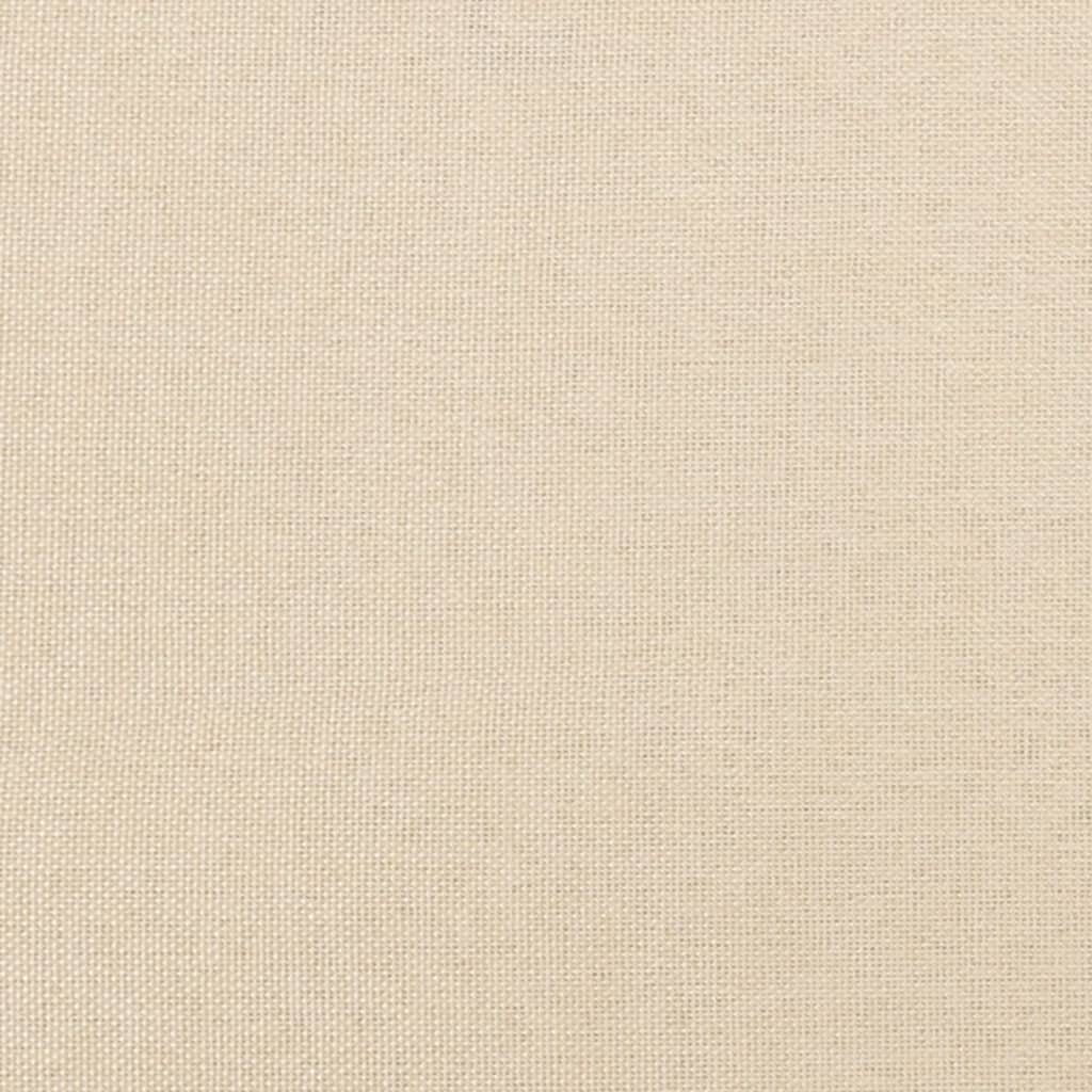Boxspringbett mit Matratze Creme 200x200 cm Stoff