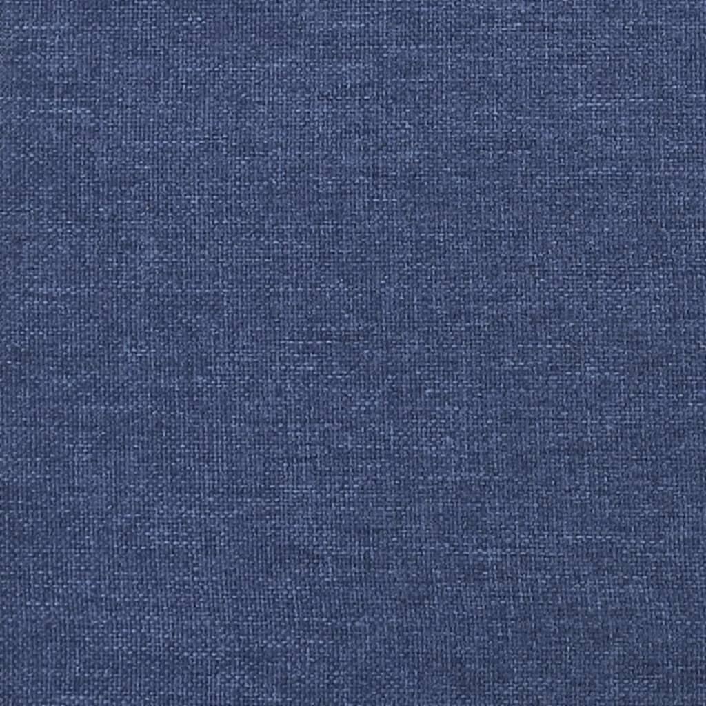 Boxspringbett mit Matratze Blau 100x200 cm Stoff