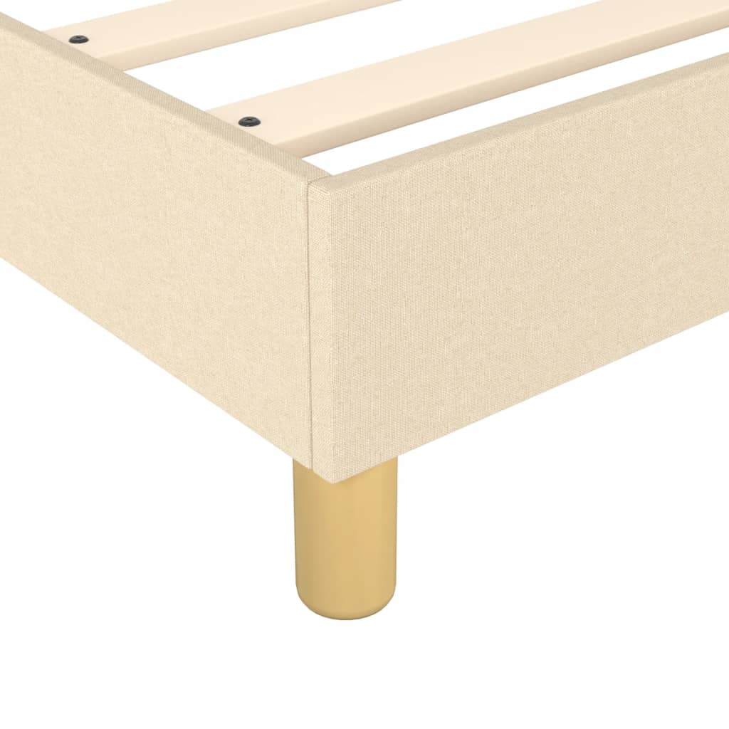 Boxspringbett mit Matratze Creme 140x190 cm Stoff