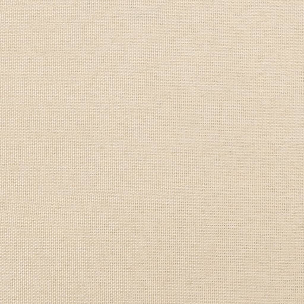 Boxspringbett mit Matratze Creme 140x190 cm Stoff