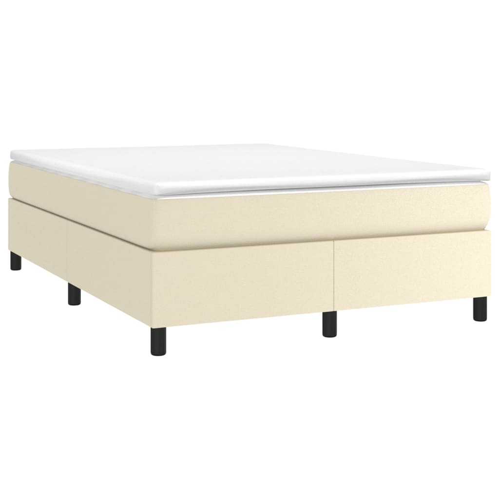 Boxspringbett mit Matratze Creme 180x200 cm Kunstleder