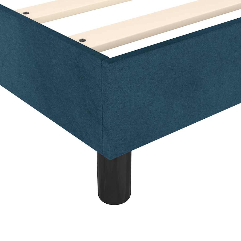 Boxspringbett mit Matratze Dunkelblau 90x200 cm Samt
