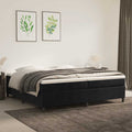 Boxspringbett mit Matratze Schwarz 200x200 cm Samt