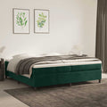 Boxspringbett mit Matratze Dunkelgrün 200x200 cm Samt