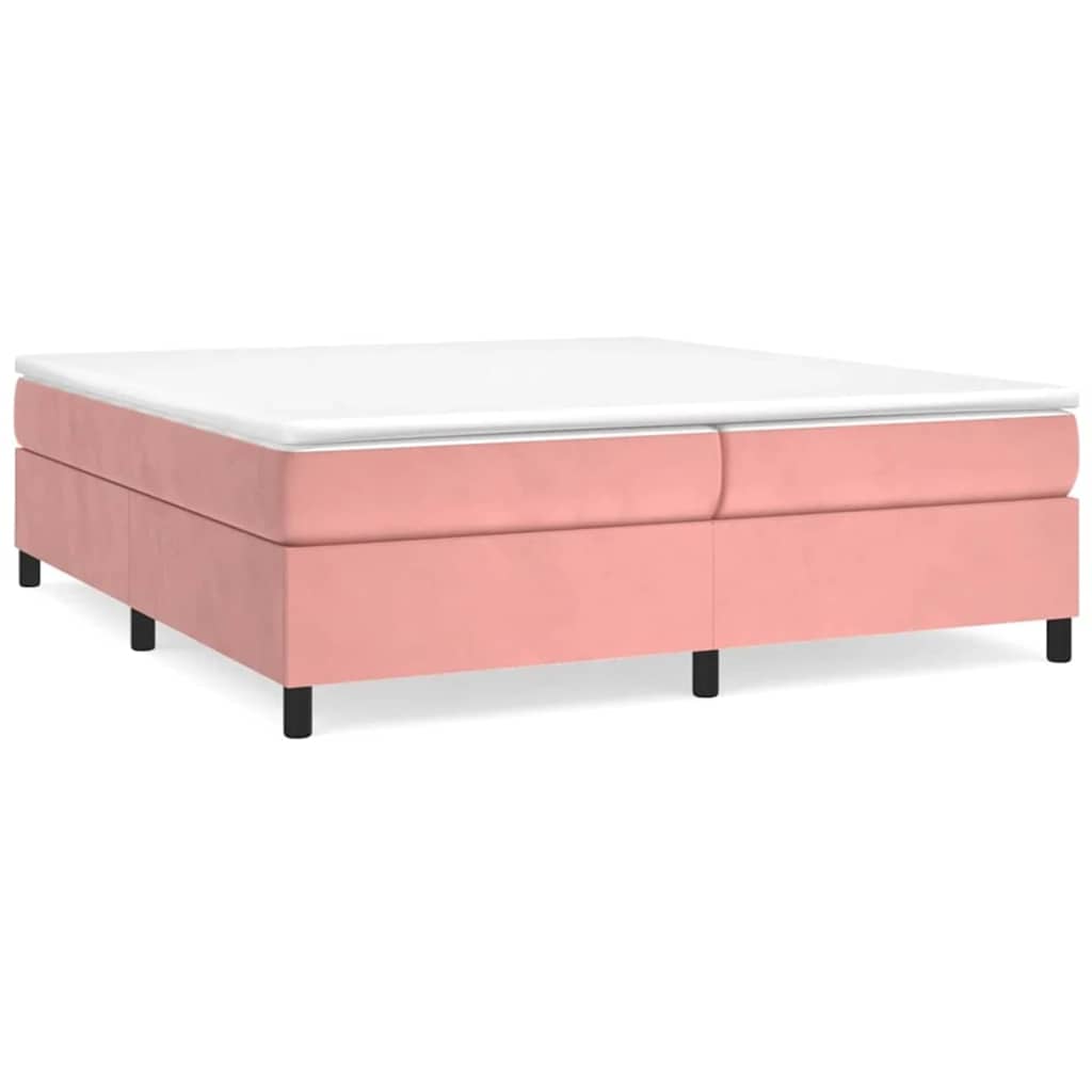 Boxspringbett mit Matratze Rosa 200x200 cm Samt