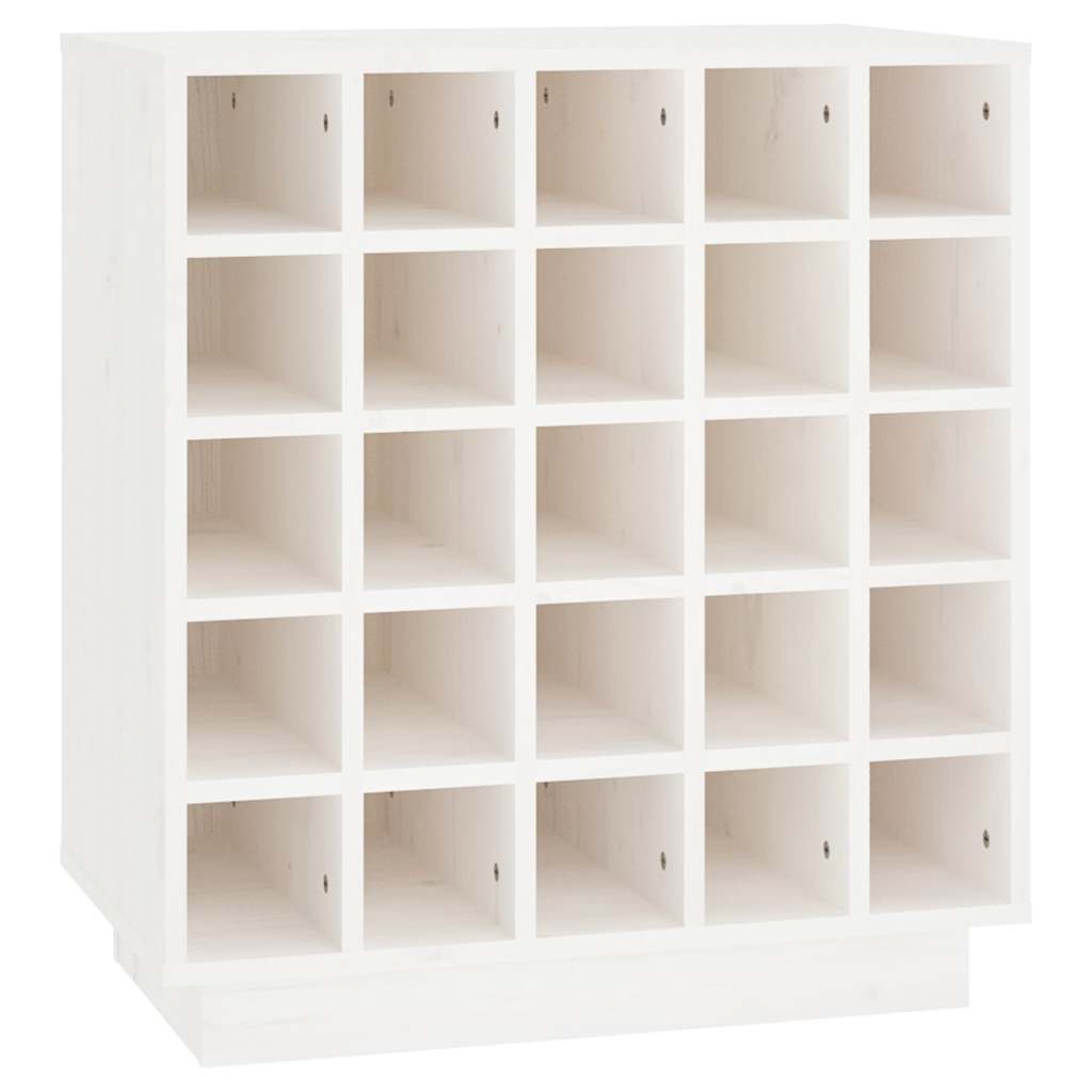 Weinregal Weiß 55,5x34x61 cm Massivholz Kiefer