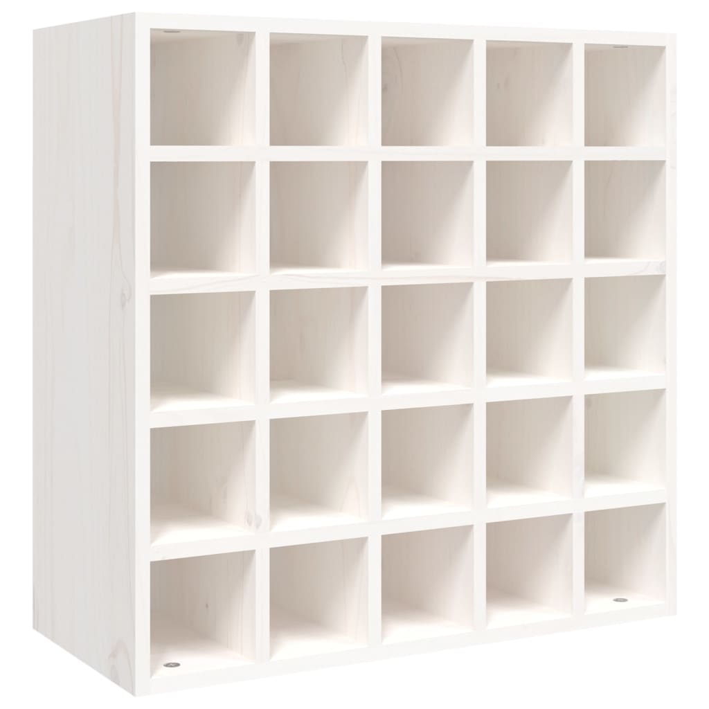 Weinschrank Weiß 56 x 25 x 56 cm Massivholz Kiefer