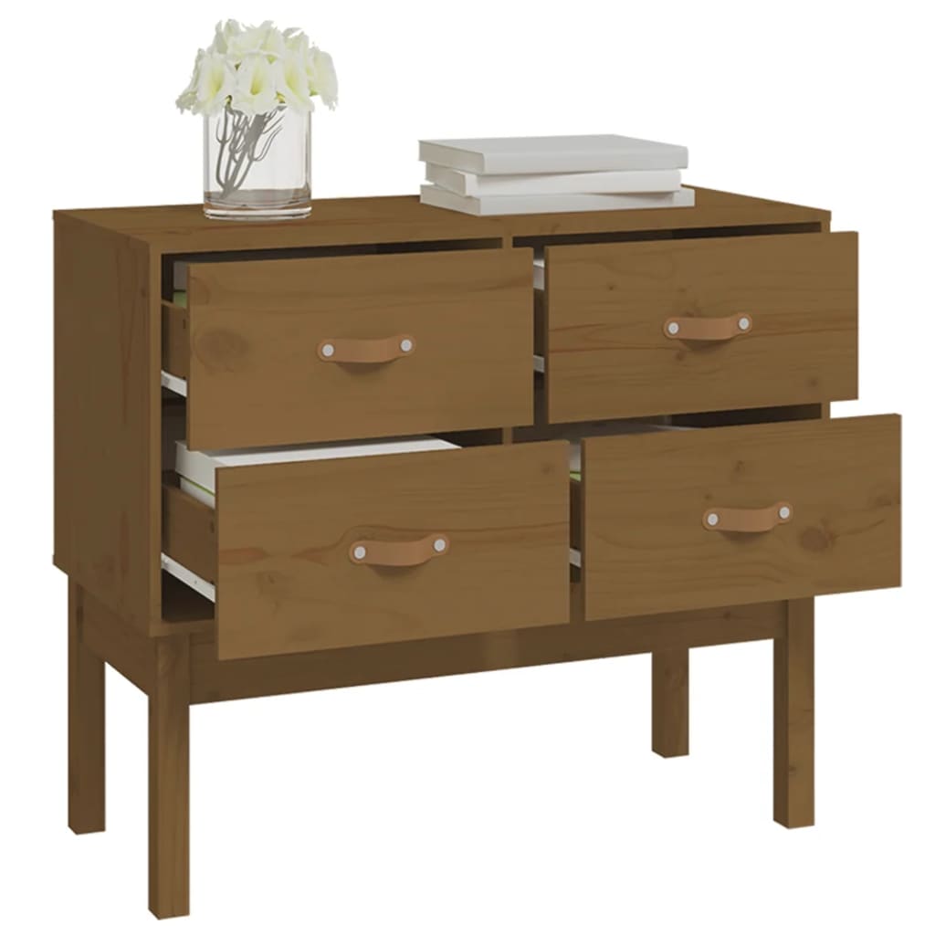 Konsolenschrank Honigbraun 90x40x78 cm Massivholz Kiefer