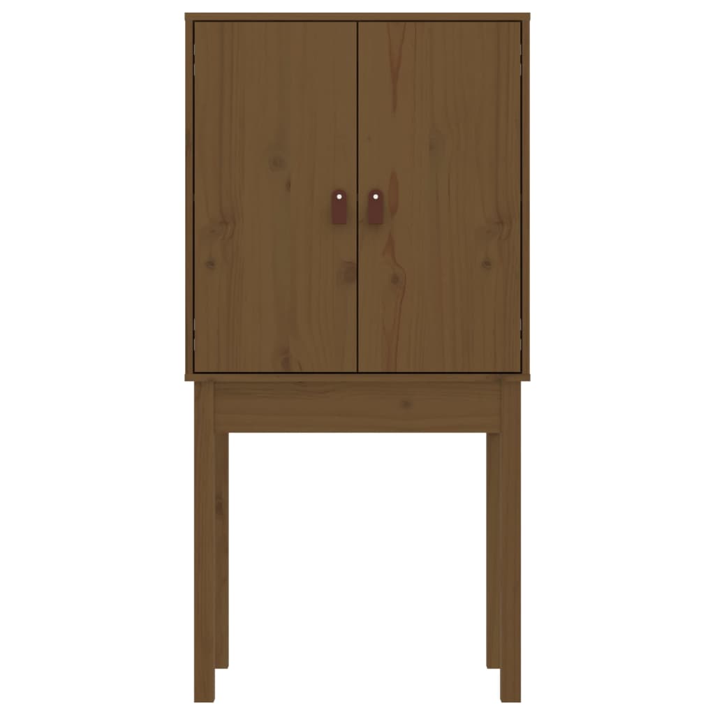 Highboard Honigbraun 60x40x120 cm Massivholz Kiefer