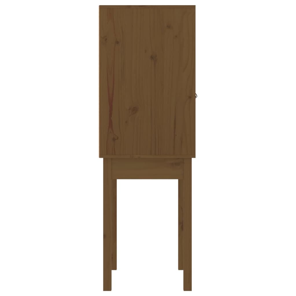 Highboard Honigbraun 60x40x120 cm Massivholz Kiefer