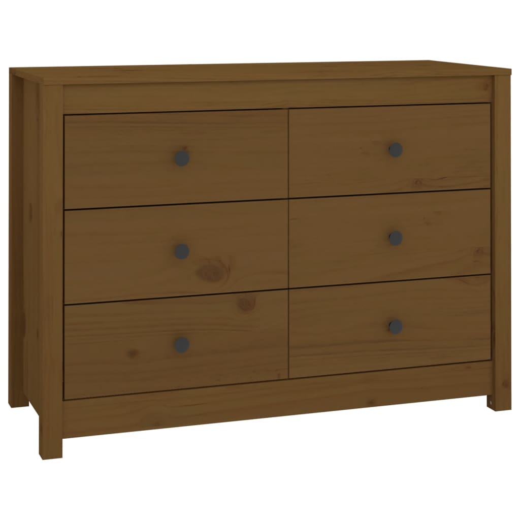 Beistellschrank Honigbraun 100x40x72 cm Massivholz Kiefer