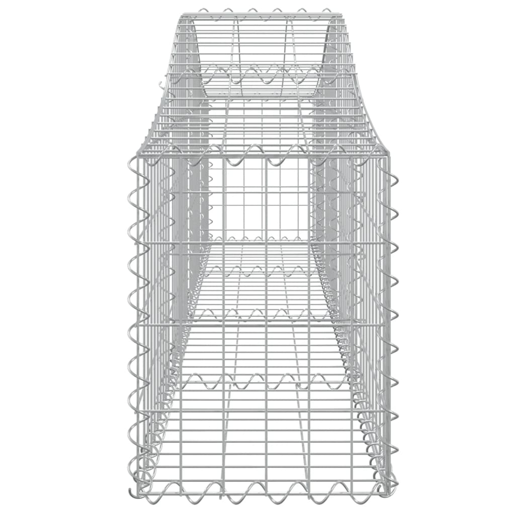 Gabionen mit Hochbogen 13 Stk. 200x30x40/60 cm Verzinktes Eisen