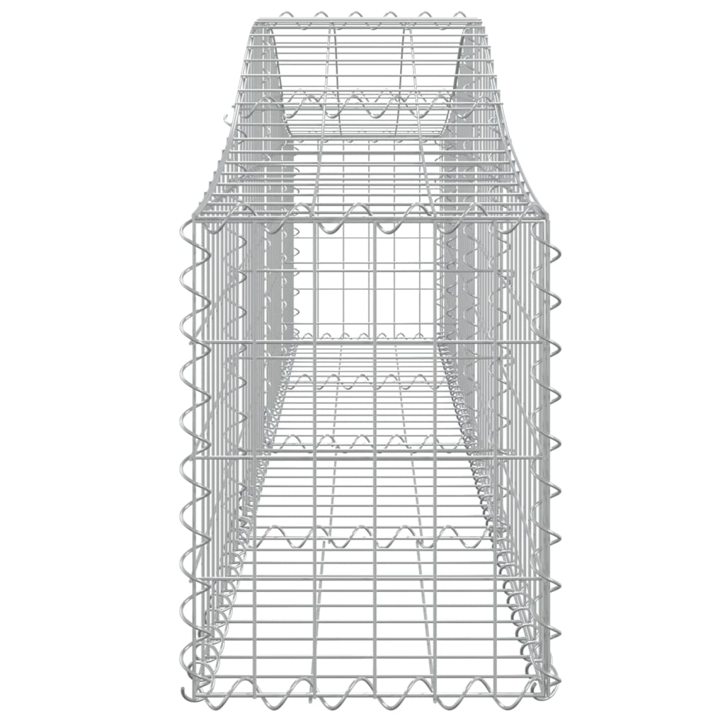 Gabionen mit Hochbogen 25 Stk. 200x30x40/60 cm Verzinktes Eisen