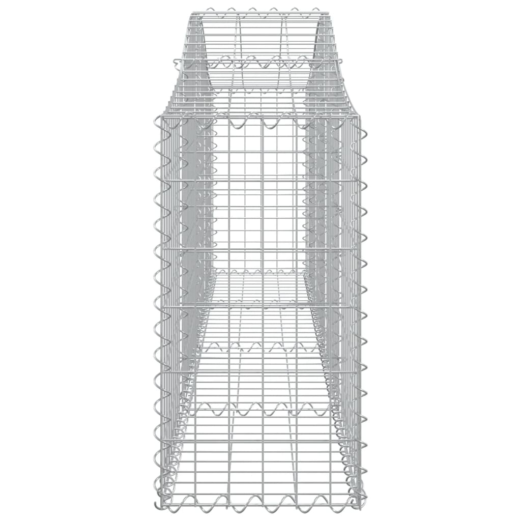 Gabionen mit Hochbogen 11 Stk. 200x30x60/80 cm Verzinktes Eisen