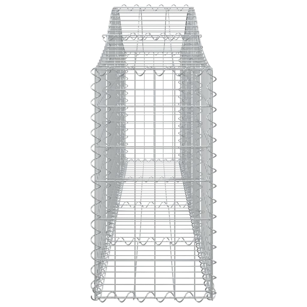 Gabionen mit Hochbogen 18 Stk. 200x30x60/80 cm Verzinktes Eisen