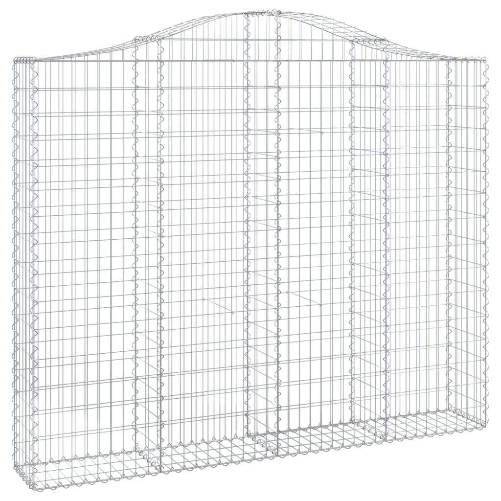 Gabionen mit Hochbogen 11 Stk 200x30x160/180cm Verzinktes Eisen