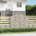 Gabionen mit Hochbogen 11 Stk 200x30x160/180cm Verzinktes Eisen