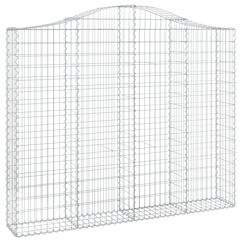 Gabionen mit Hochbogen 13 Stk 200x30x160/180cm Verzinktes Eisen