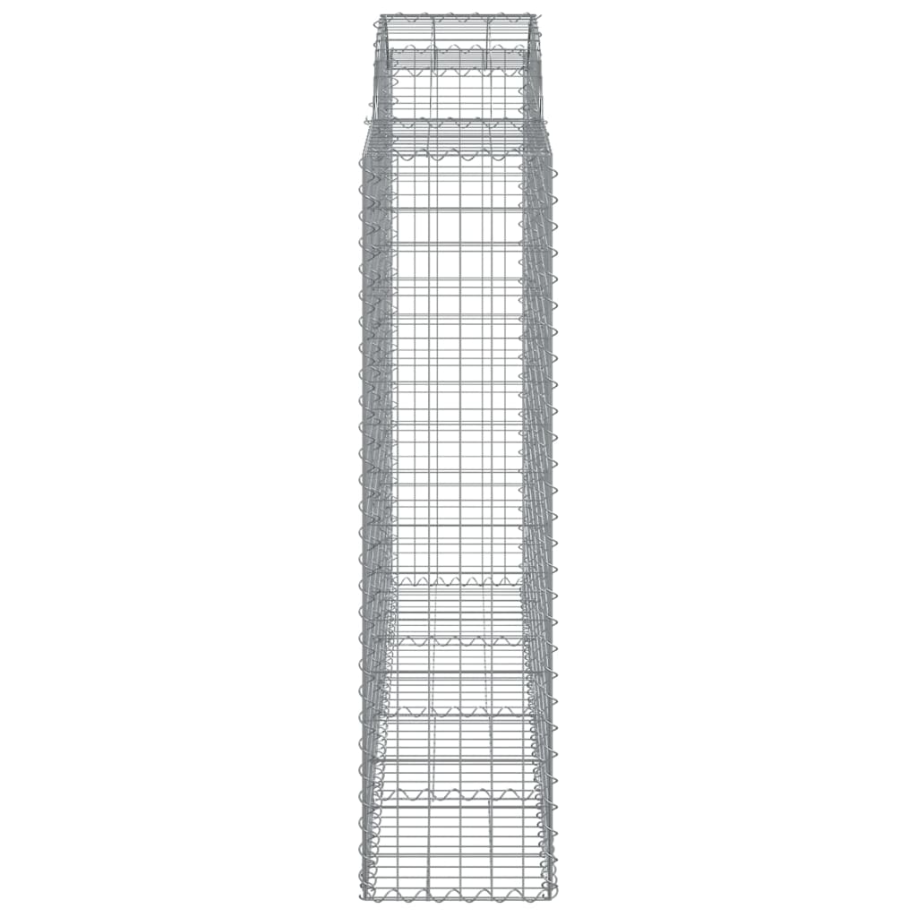 Gabionen mit Hochbogen 2 Stk. 200x50x160/180cm Verzinktes Eisen
