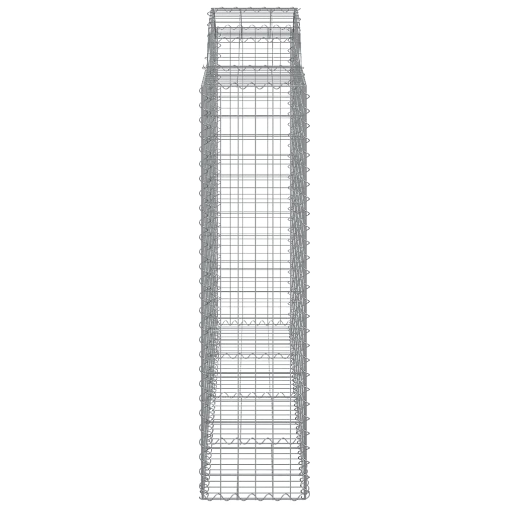 Gabionen mit Hochbogen 50Stk. 200x50x160/180cm Verzinktes Eisen