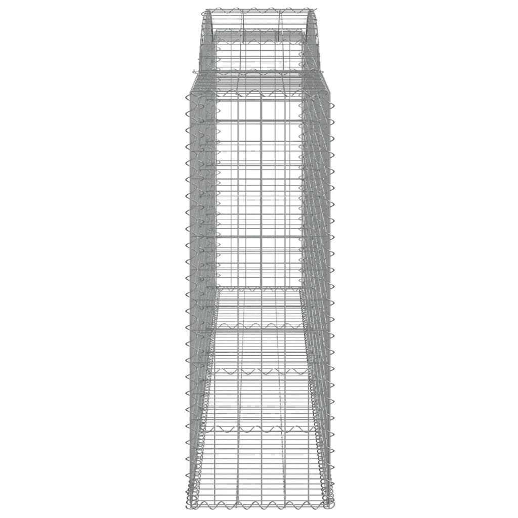 Gabionen mit Hochbogen 20 Stk 300x50x140/160cm Verzinktes Eisen