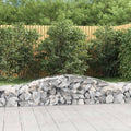 Gabionen mit Hochbogen 10 Stk. 400x50x40/60cm Verzinktes Eisen
