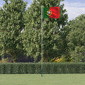 Flagge Portugals mit Mast 6,08 m Aluminium