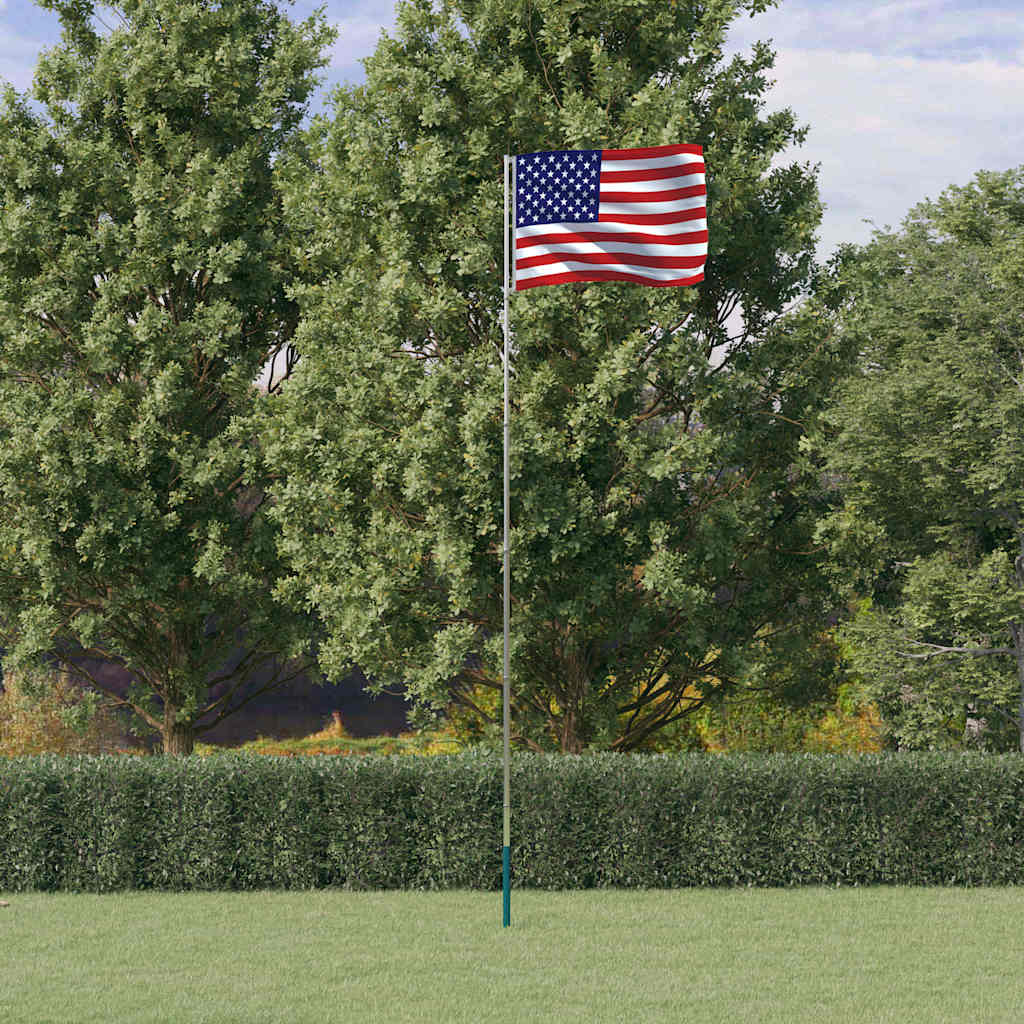 Flagge der Vereinigten Staaten mit Mast 5,5 m Aluminium