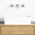Waschbecken Weiß 48x37x13 cm Keramik Rechteckig