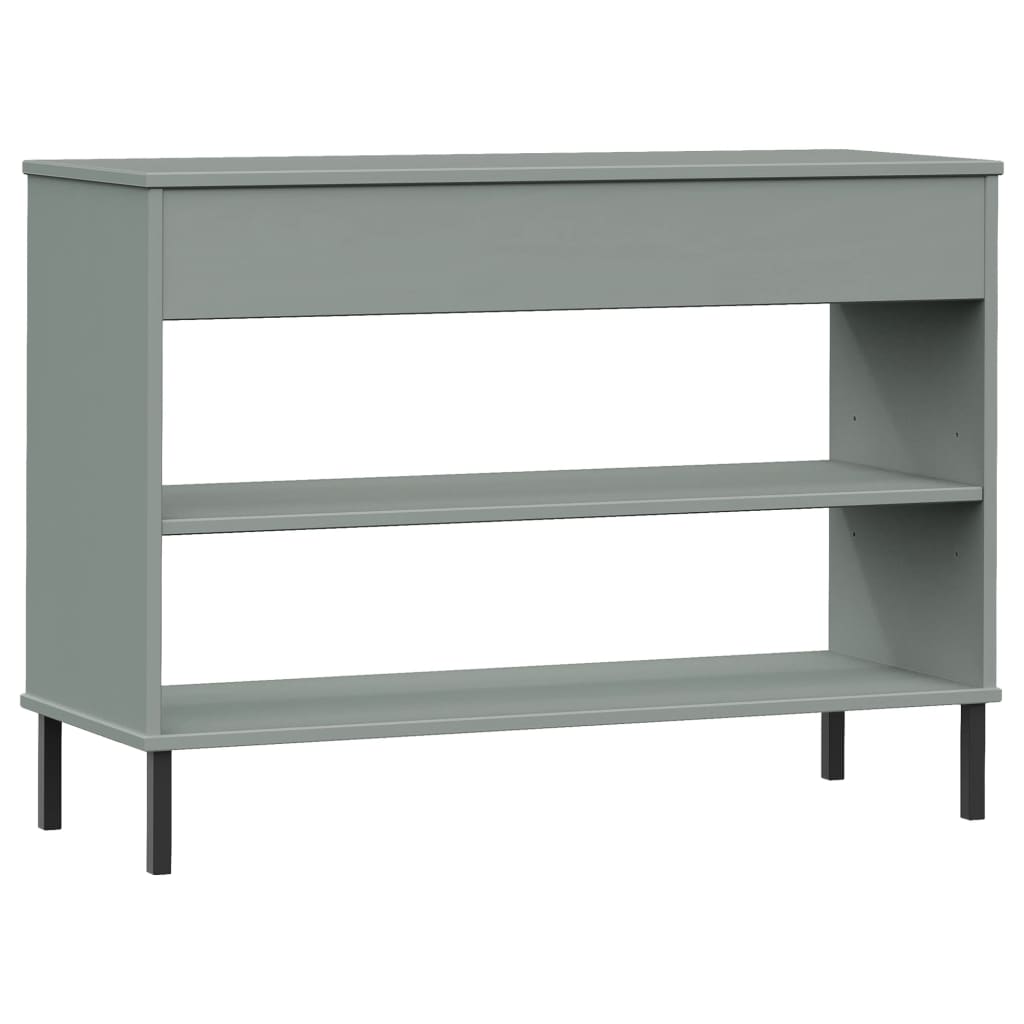 Konsolenschrank OSLO mit Metallbeinen Grau Massivholz Kiefer