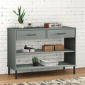Konsolenschrank OSLO mit Metallbeinen Grau Massivholz Kiefer