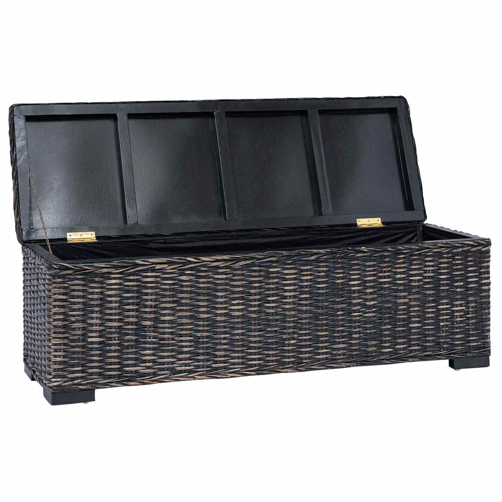 Aufbewahrungsbox mit Speicher Schwarz 110 x 35 x 45 cm