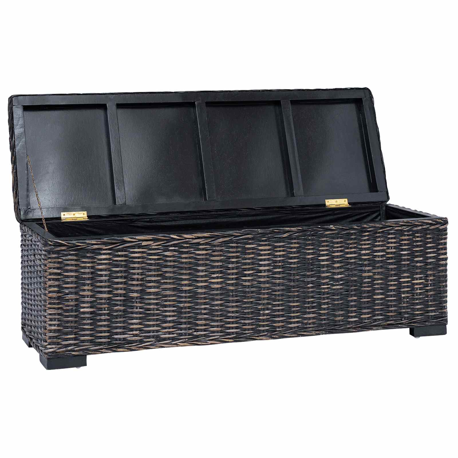 Aufbewahrungsbox mit Speicher Schwarz 110 x 35 x 45 cm