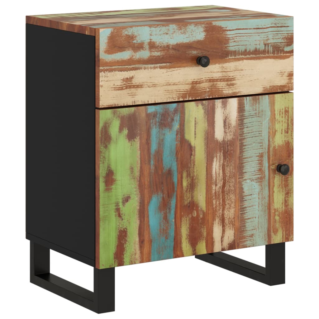 Nachttisch 50x33x60 cm Altholz Massiv & Holzwerkstoff