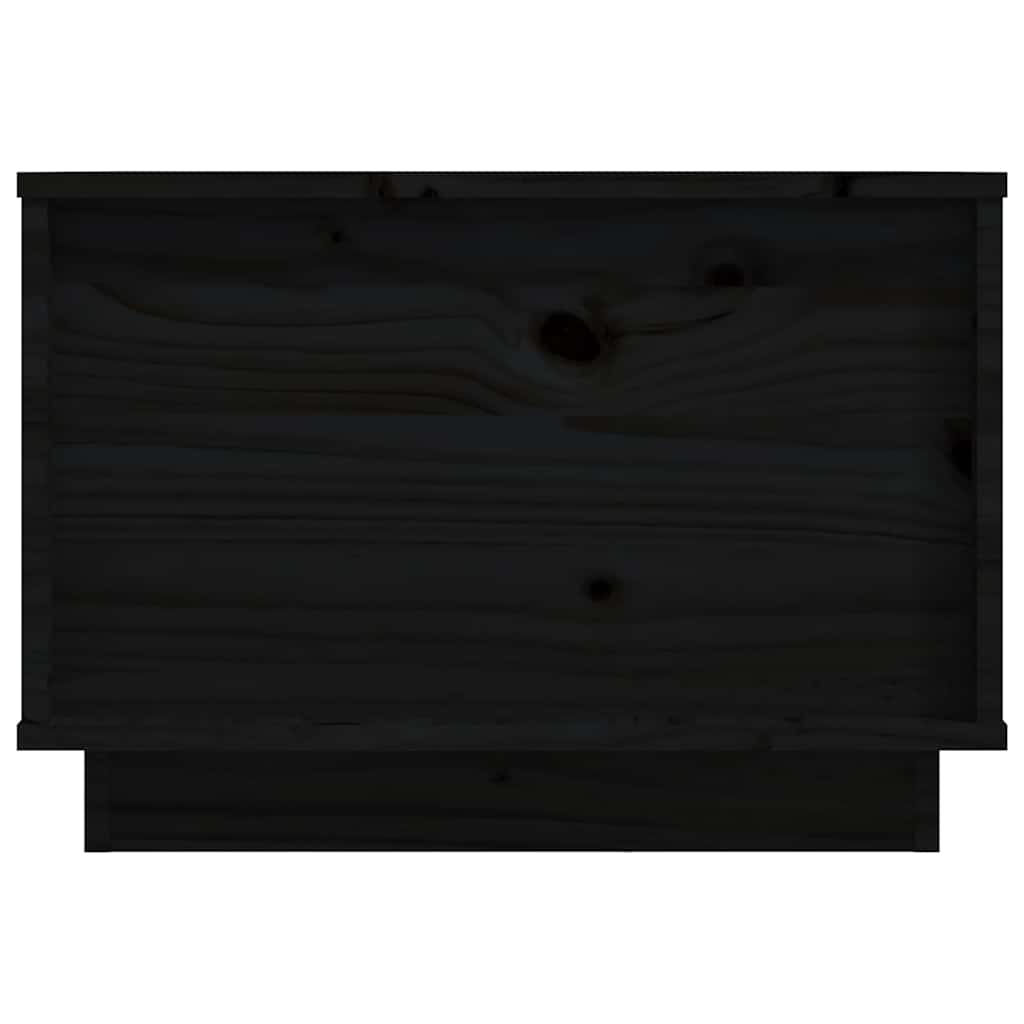 Couchtisch Schwarz 40x50x35 cm Massivholz Kiefer
