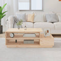Couchtisch 120x50x40,5 cm Massivholz Kiefer