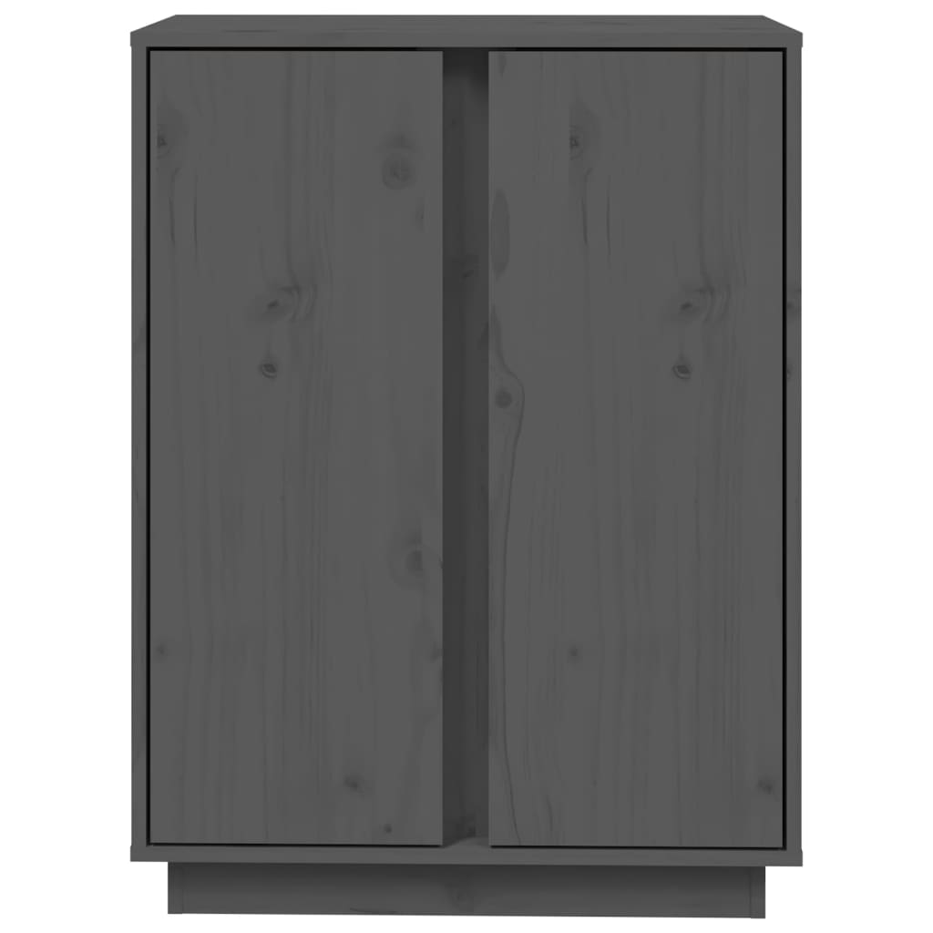 Sideboard Grau 60x35x80 cm Massivholz Kiefer