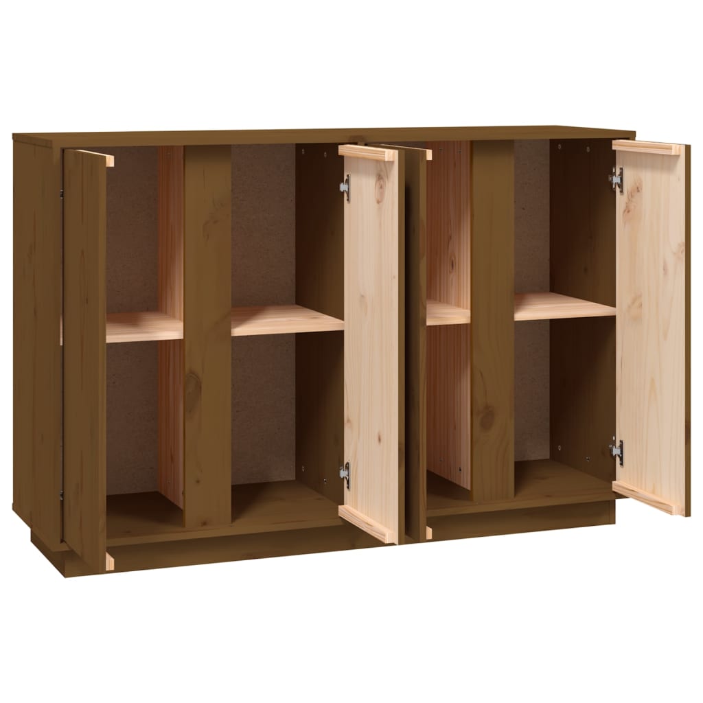 Sideboard Honigbraun 120x35x80 cm Massivholz Kiefer