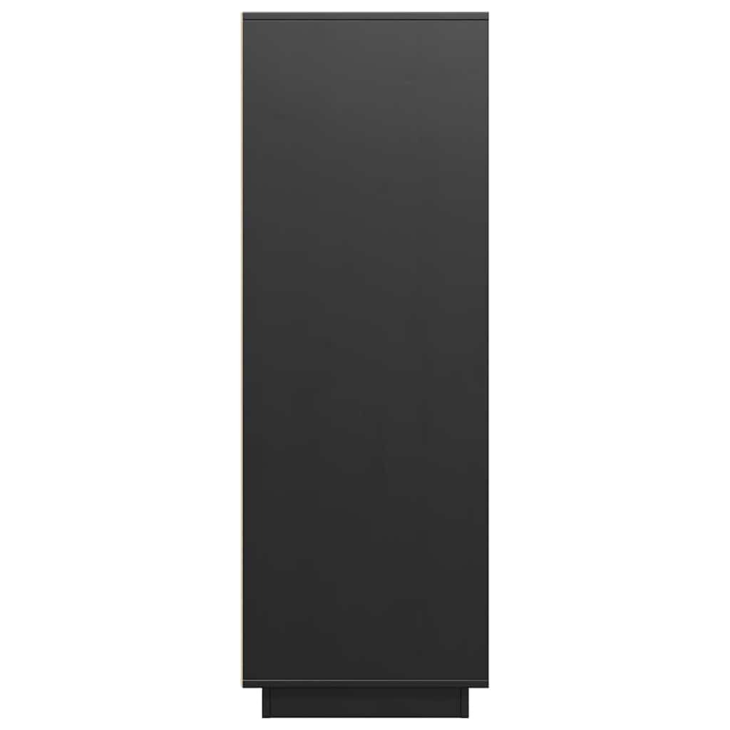 Highboard Schwarz 60x40x116,5 cm Massivholz Kiefer