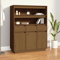 Highboard Honigbraun 89x40x116,5 cm Massivholz Kiefer
