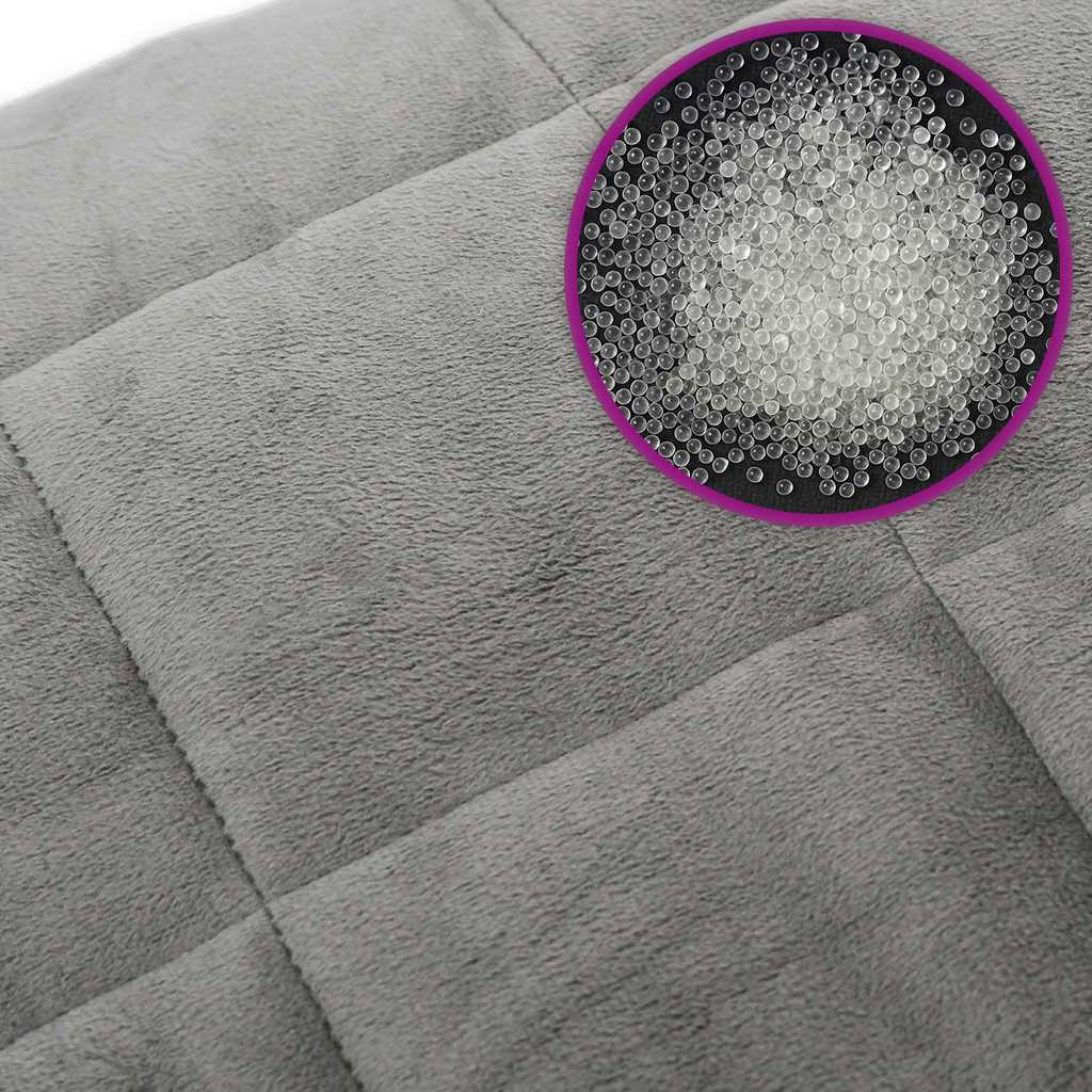 Gewichtsdecke Grau 120x180 cm 5 kg Stoff