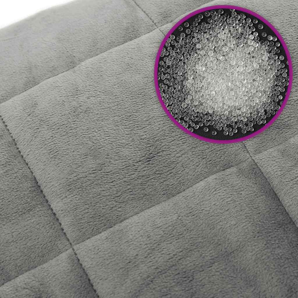 Gewichtsdecke Grau 200x200 cm 13 kg Stoff