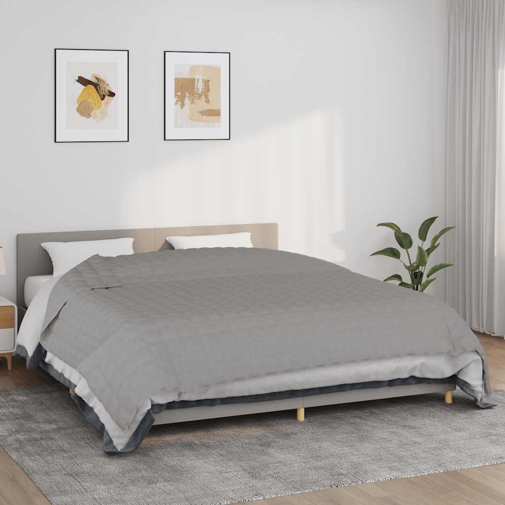 Gewichtsdecke Grau 220x260 cm 15 kg Stoff